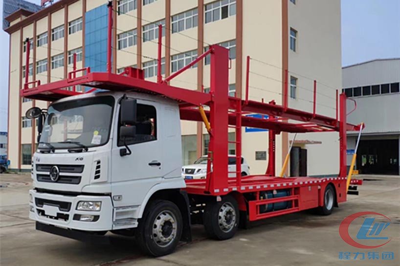 陜汽小三軸中置軸轎運車側面圖